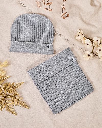 Karališka mada Žiemos universalus rinkinys - kepurė su kaklo apvyniu