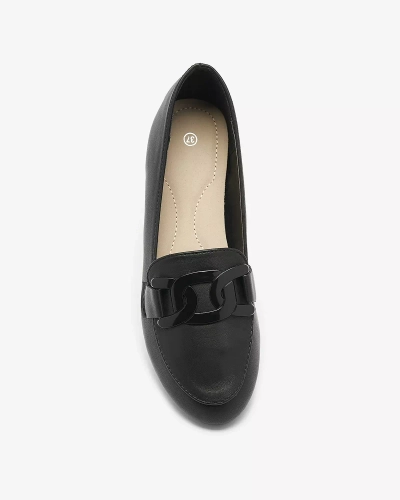 Женские мокасины с орнаментом черного цвета Arbusso- Footwear