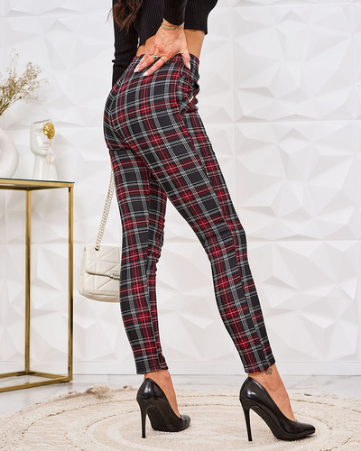 Royalfashion Утепленные клетчатые женские таггинсы