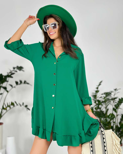 Royalfashion Moteriška oversize suknelė su atvartais