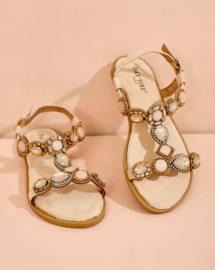 Royalfashion Женские сандалии с цирконием Sobrinas