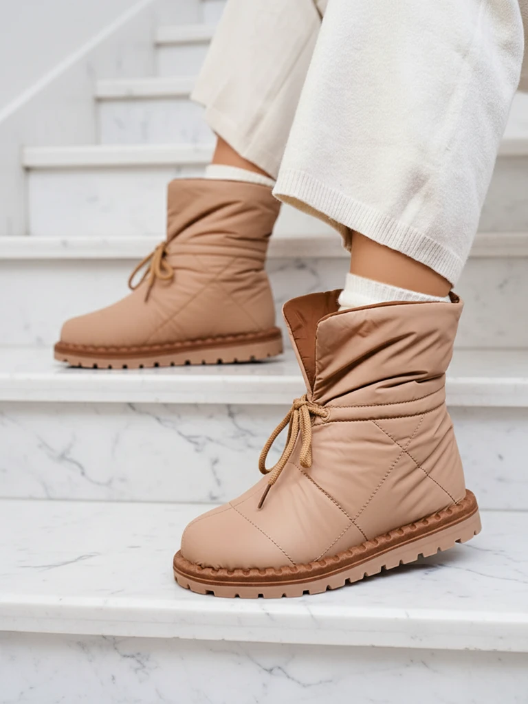 Royalfashion Женские сапоги-скольжения коричневого цвета Nevonsis