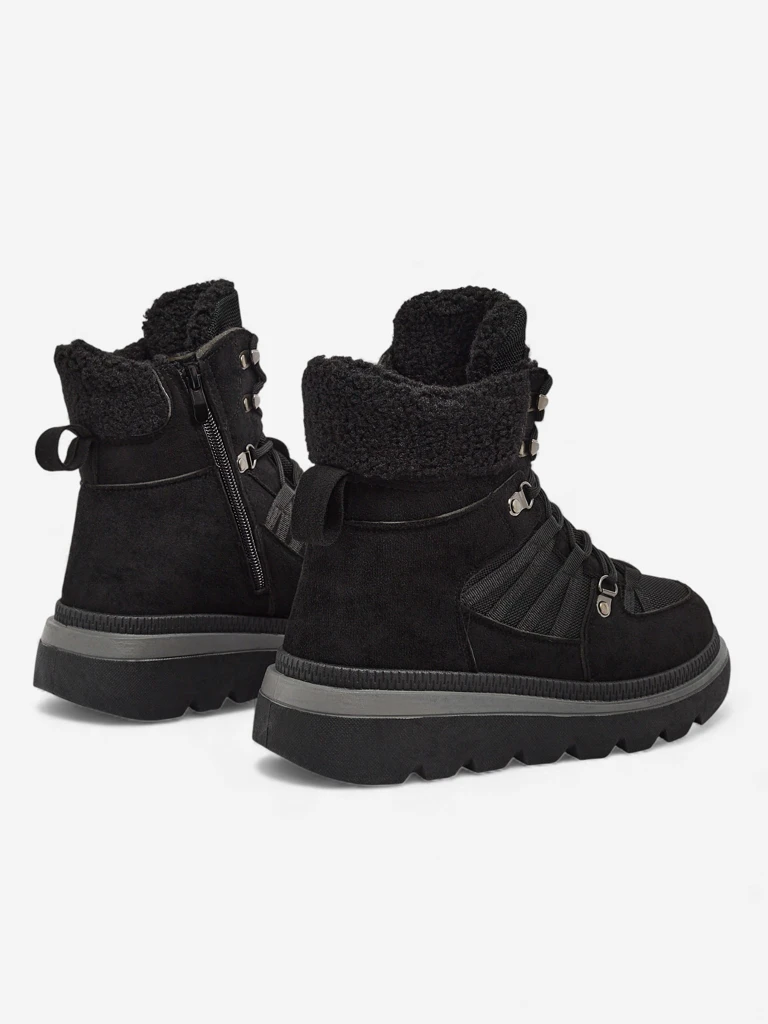 Botki Damskie Aurora Czarne Skórzane Eleganckie na Jesień