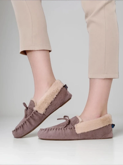 Royalfashion женские мокасины с мехом Ahtikes