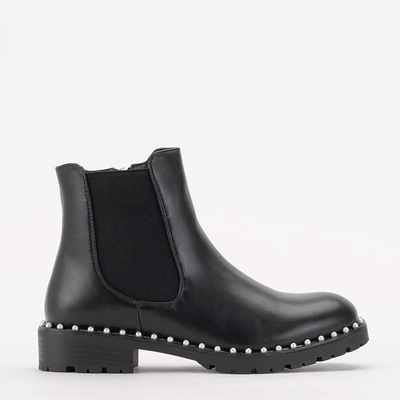 Ekologiški odiniai batai su dekoratyviniais karoliukais Adoil-Shoes