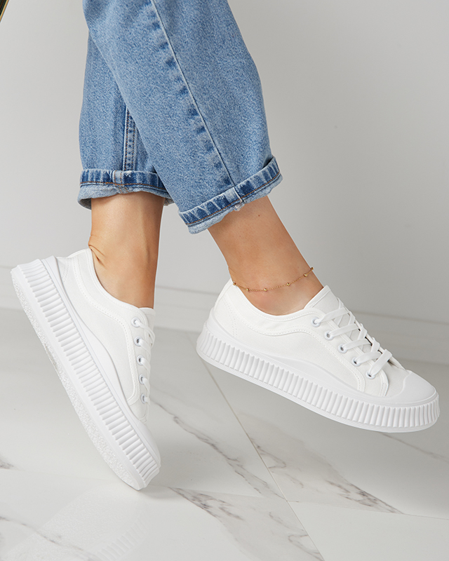 Белые женские кроссовки Ladise