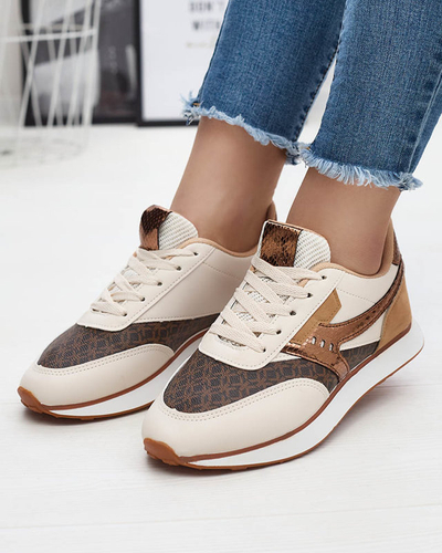 Коричнево-бежевые женские спортивные туфли Fiffvi- Footwear