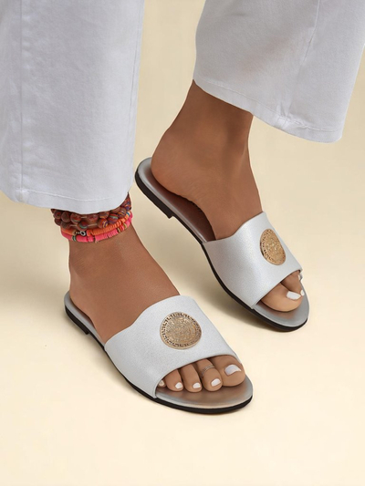 Royalfashion Klapki Golden Slip