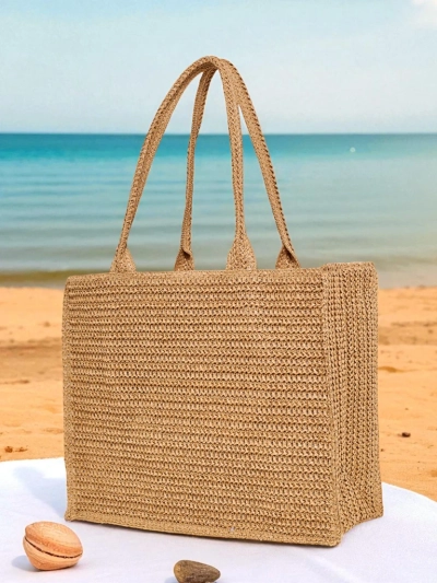 Royalfashion Didelė moteriška šiaudinė rankinė Ariadne Raffia – tobula tau!