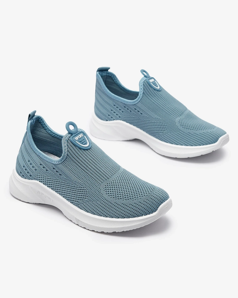 Синие женские тканевые спортивные туфли слип on Regika - Обувь