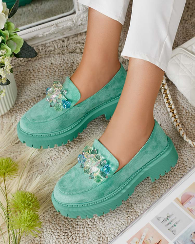 Royalfashion Женские мокасины с разноцветными бусинами Hetika