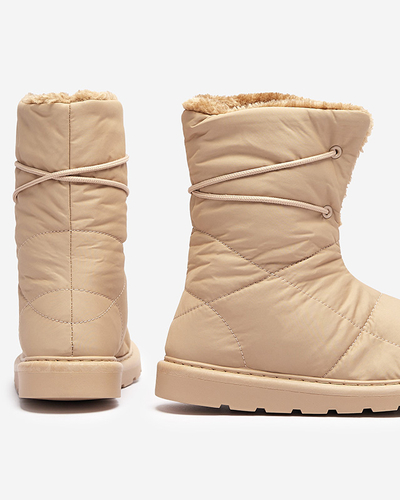 Светло-коричневая женская обувь a'la сноубутсы Amirfu- Footwear