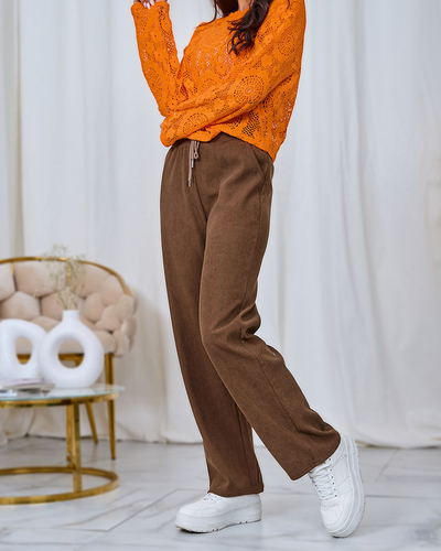 Женские вельветовые брюки Royalfashion Brown