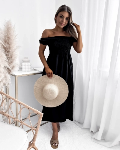 Черное длинное женское платье a'la hiszpanka- Одежда