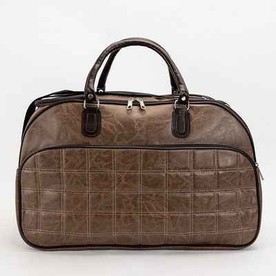 Коричневая стеганная дорожная сумка