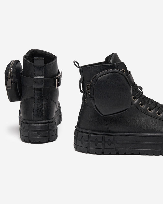 Moteriški sportiniai bateliai iš eko odos juodos spalvos Kolibs- Footwear