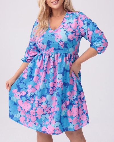 "Royalfashion" Moteriška suknelė iki kelių su raštu PLUS SIZE