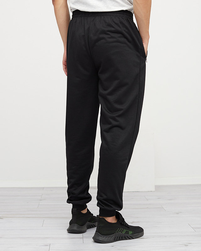 Классические черные мужские спортивные штаны - Одежда