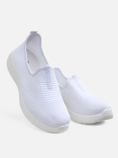 Callista White Slip-Ons: Breathable and Flat Out Fly