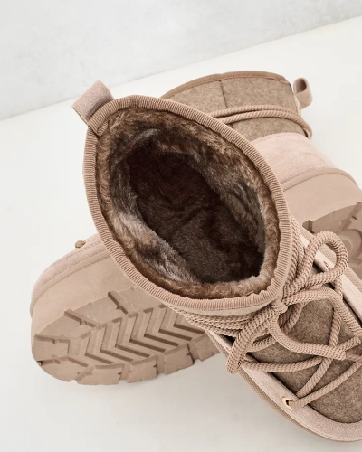 Royalfashion Женские ботинки для снега Filori на шнуровке