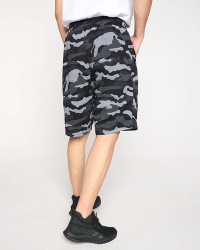 Vyriškos juodos kamo rašto sportinės kelnės - Drabužiai