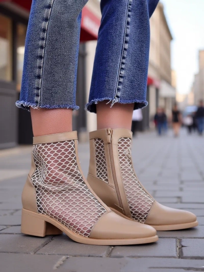 Royalfashion Женские открытые сапоги на низком каблуке Rowices