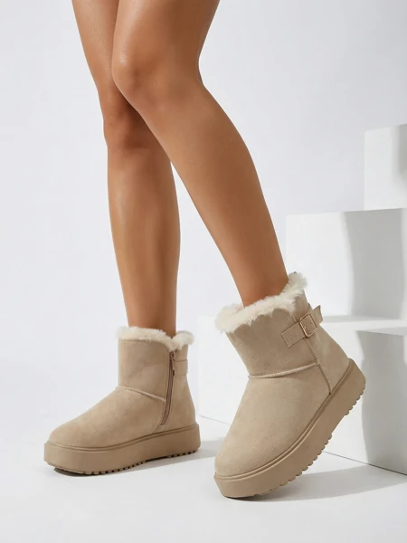 Royalfashion Krótkie buty a'la śniegowce damskie Aurelia Classico - zimowe sztosy!