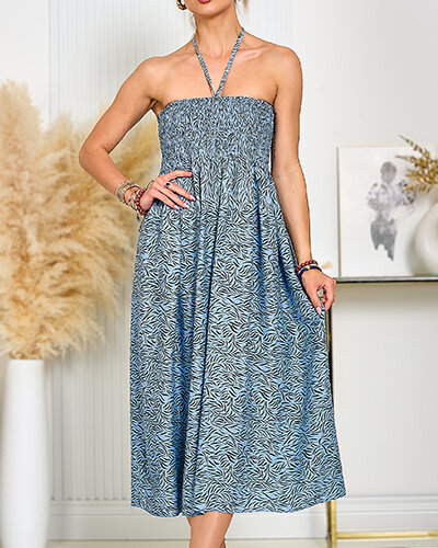 Royalfashion Moteriška midi suknelė su raštu