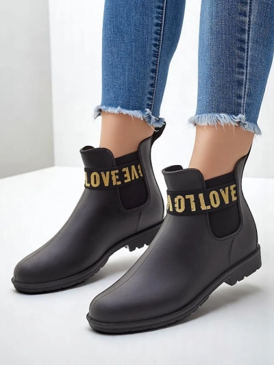 Женские матовые резиновые сапоги Royalfashion с надписью Love Love