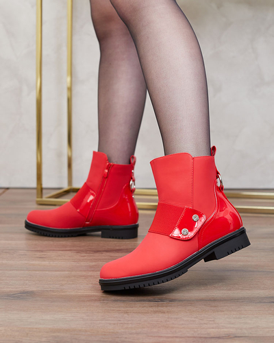 Royalfashion Красные матовые женские сапоги Setipfa