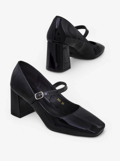 Royalfashion Лаковые женские туфли на каблуке с ремешком Virra