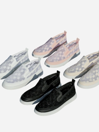 Женские сетчатые лоферы Royalfashion с цветами Emzos