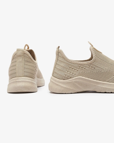 Šviesiai rudi moteriški medžiaginiai sportiniai bateliai Regika - Avalynė