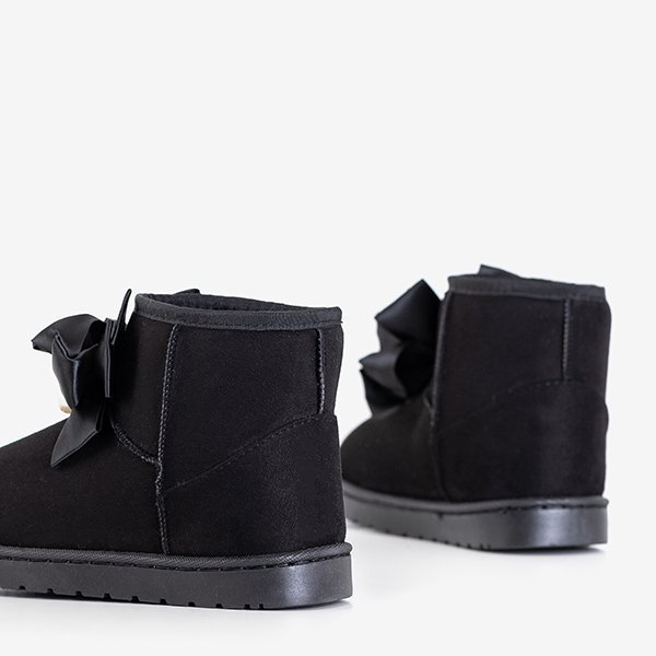 Juodi vaikiški sniego batai su perlais Mira - Avalynė