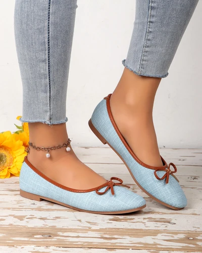 Royalfashion moteriški baleto bateliai su blizgučiais ir kaspinu Aramie