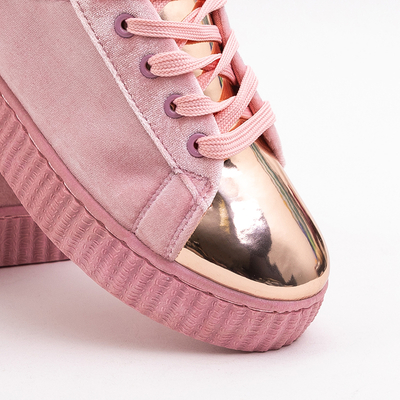 Rožiniai veliūriniai treniruokliai Briss- Footwear