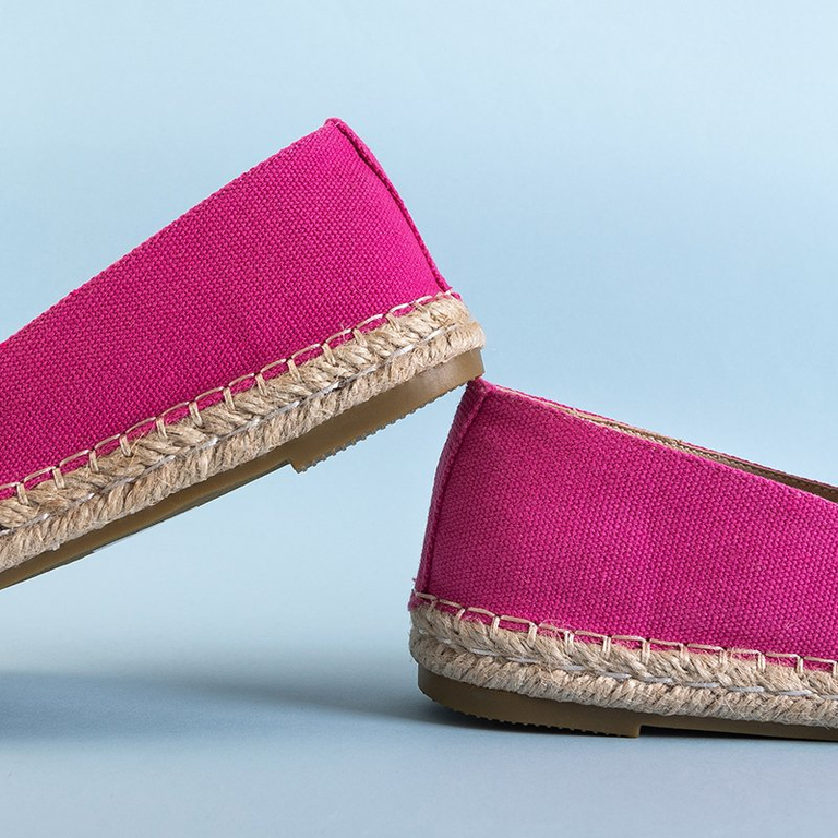 Женские эспадрильи в цвете фуксия с вышивкой Moroni