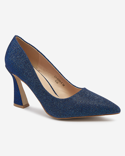 Женские парчовые туфли кобальтового цвета Bluskita - Обувь