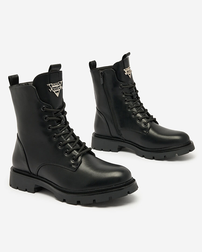 Royalfashion Черные женские высокие сапоги-багги Stepurba