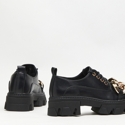 Juodi plokšti batai Eqoia - Avalynė