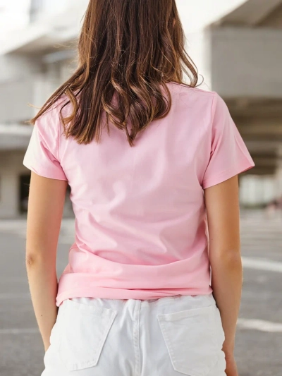 Royalfashion Moteriška medvilninė marškinėliai su triušiu – Sakyk būk realus