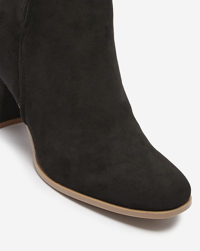 Женские сапоги из эко-замши черного цвета Frenas - Обувь