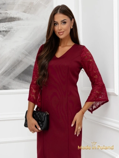 Женское мини-платье с кружевными рукавами Livia Style
