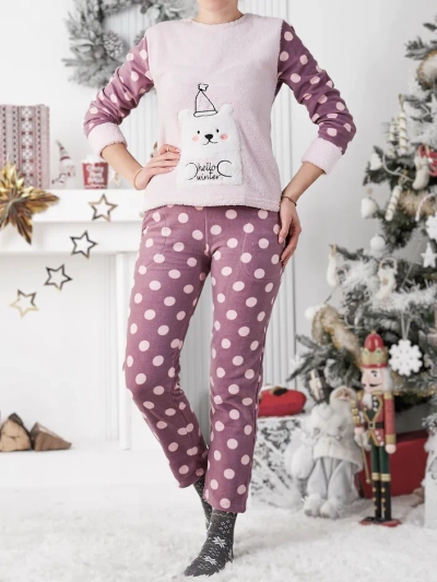 Royalfashion moterų pižama a'la fleece Hello Winter