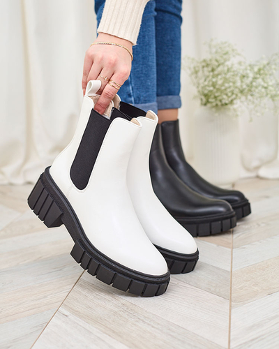 Royalfashion Balti moteriški batai tvirtu padu Eferope