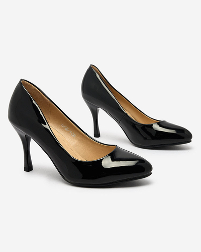 Royalfashion Черные лакированные туфли на шпильке Degonola
