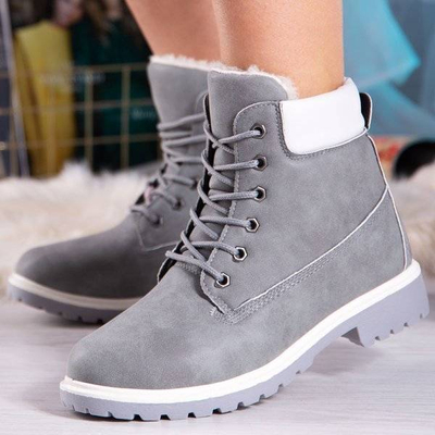 Серые походные ботинки с утеплителем Polar Bear - Обувь