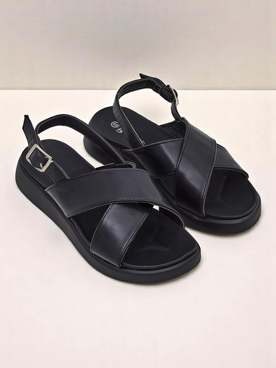 Royalfashion Women's Riva Star sandals on a thicker sole