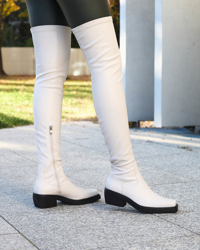 Ботфорты женские бежевого цвета Arrit - Обувь