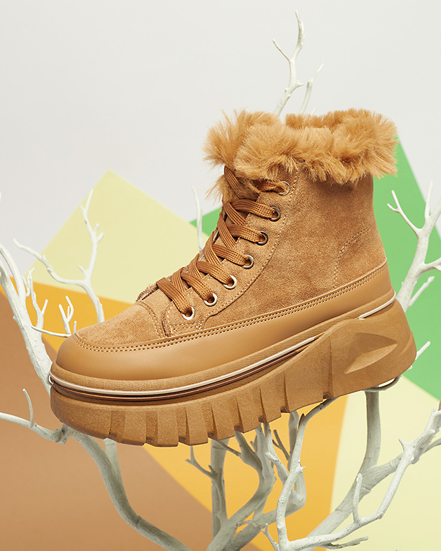 Moteriški suvarstomi platforminiai sniego batai kupranugaryje Neatesa - Avalynė